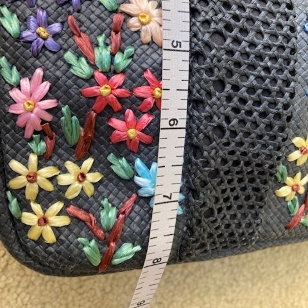 Lulu Guinness Black Paper Straw Bag - Picture 7 of 10